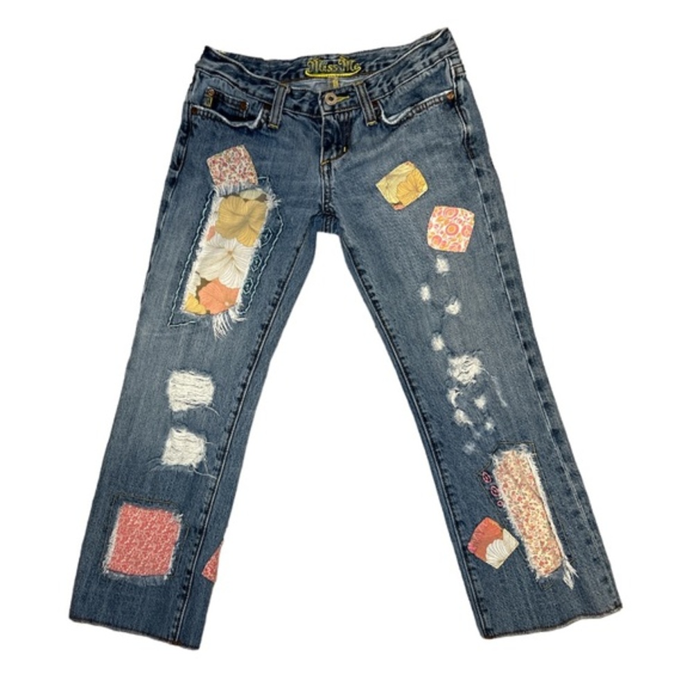 Miss Me Patched Cropped Woman’s Jean